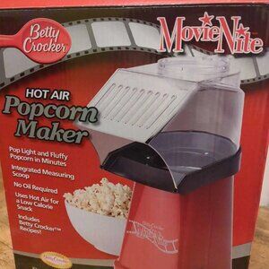 Betty Crocker Movie Nite Hot Air Popcorn Maker, Up to 10 Cups